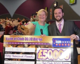 Jackpot Winner - Julie Hewett, Club 3000 Cardiff